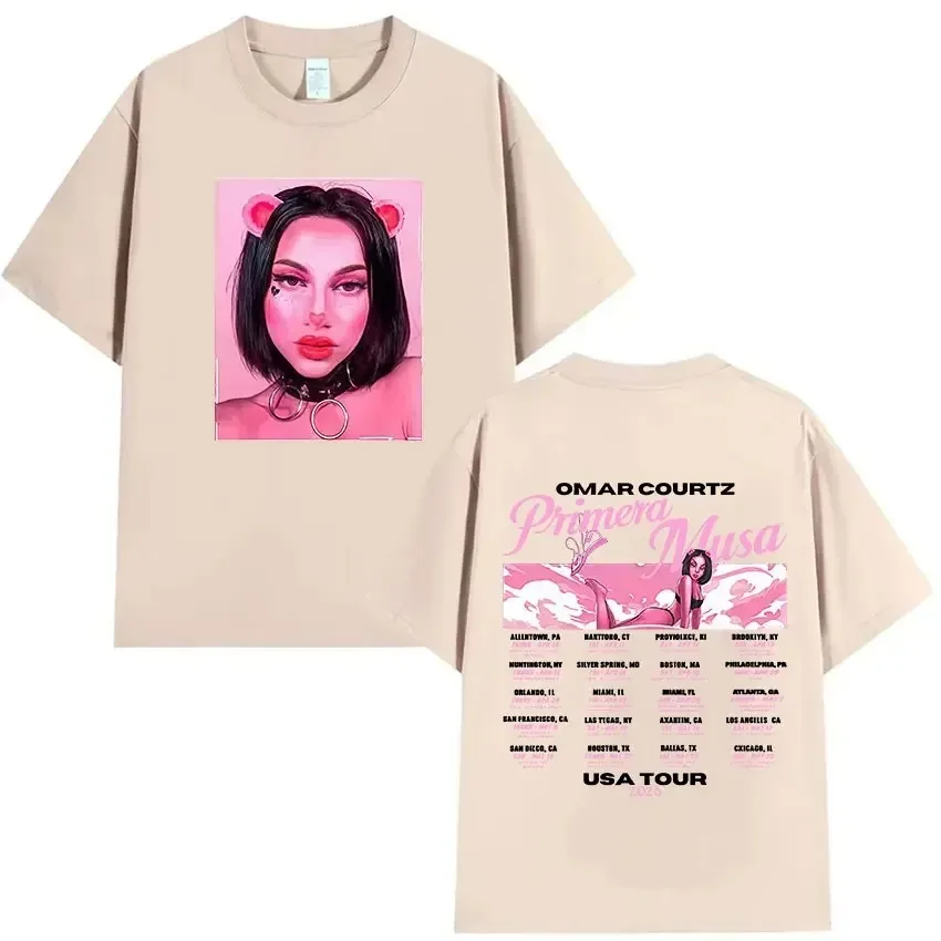 المغني عمر كورتز بريميرا موسى جولة 2026 ألبوم جديد موضة تي شيرت الراقية الفاخرة منتج ساخن للجنسين المتضخم جودة عالية #3