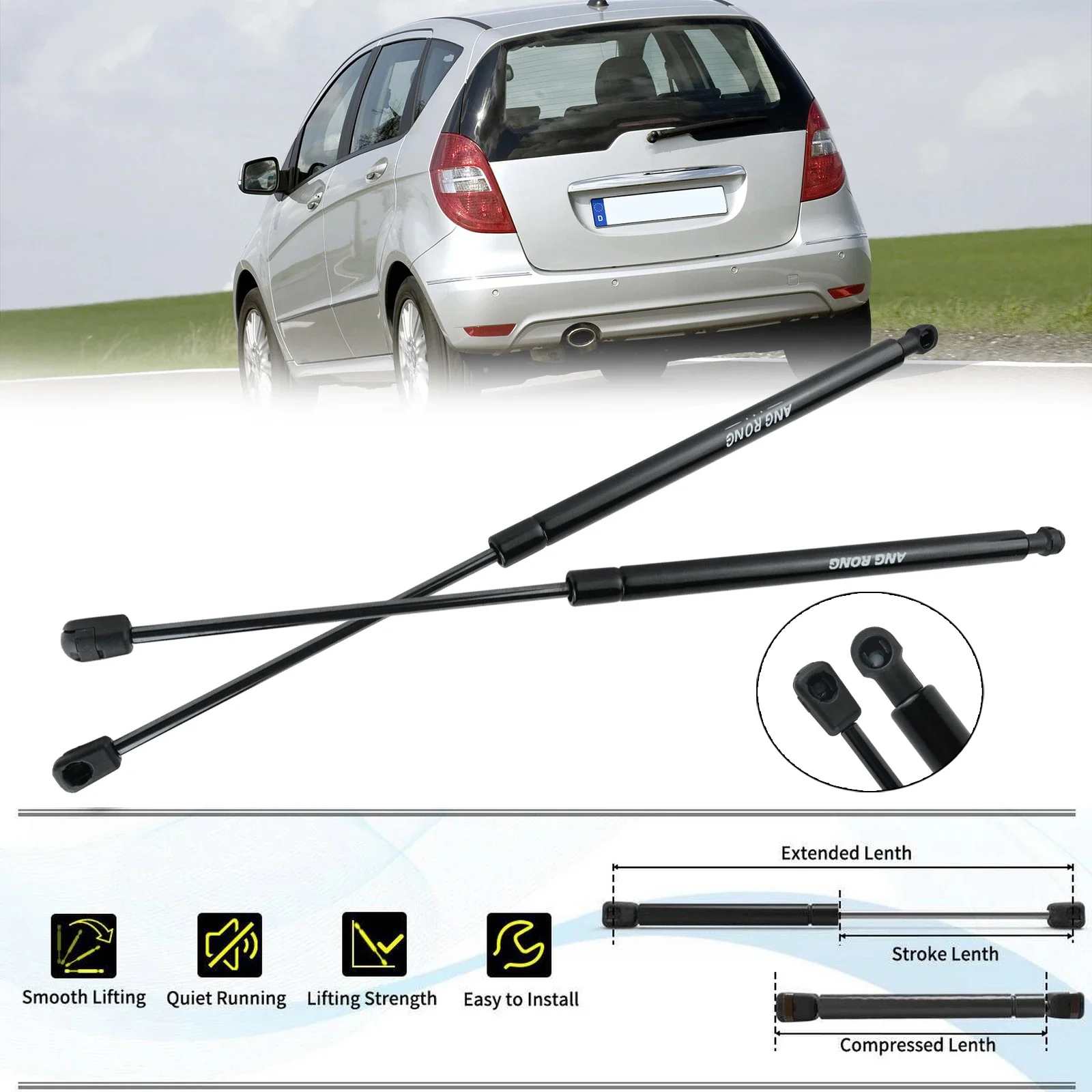 For Mercedes Benz A-Class W169 Hatchback 2004-2012 Rear Tailgate Boot Gas Struts