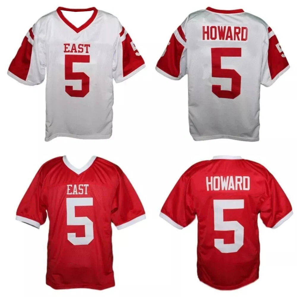 Estilo Vince Howard de Verão # Camisa de Futebol 5 East Dillon, Top Esportivo Respirável e de Secagem Rápida para Homens e Mulheres