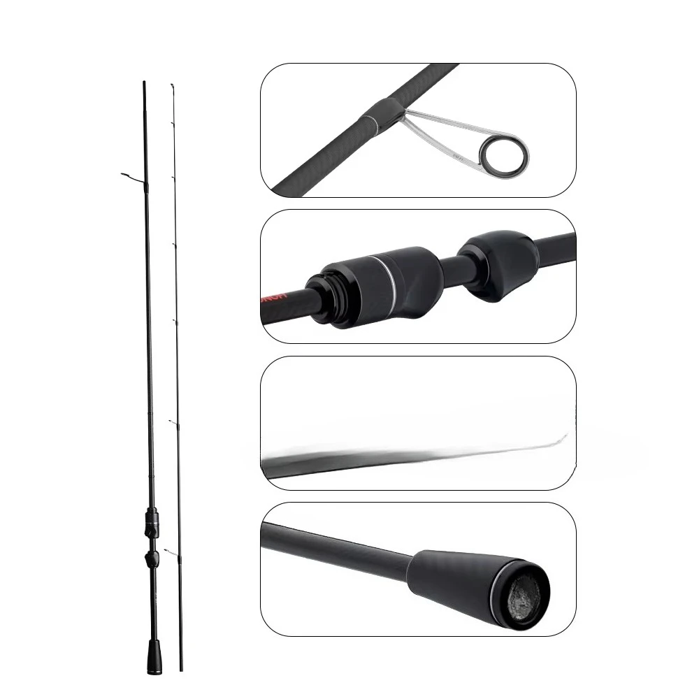 

Custom Fast Extreme Light 2.06m Spinning Fishing Rod 3-15g for Carbon EVA Handle FUJI Guides 40T for Bass Trout Saltwater Fish