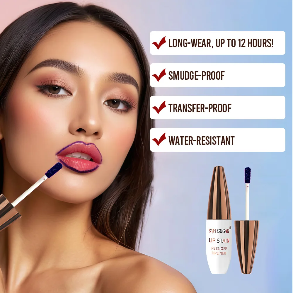 Matita per labbra staccabile Finitura opaca naturale Lunga durata Impermeabile a prova di sbavature Non trasferibile Applicazione facile altamente pigmentata