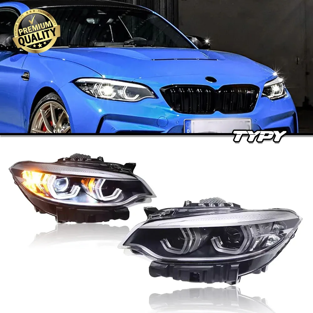 

TYPY Подходит для BMW 2 серии F22 M2 F87 2014-2019, недавно модернизированные лазерные линзы, автомобильное освещение, фары