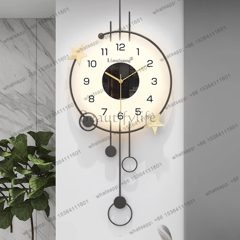 Luxury Modern Wall Clock No Drill Adhesive Silent Battery Operated Creative Kitchen Dining Room Living Room Home Decor Wall