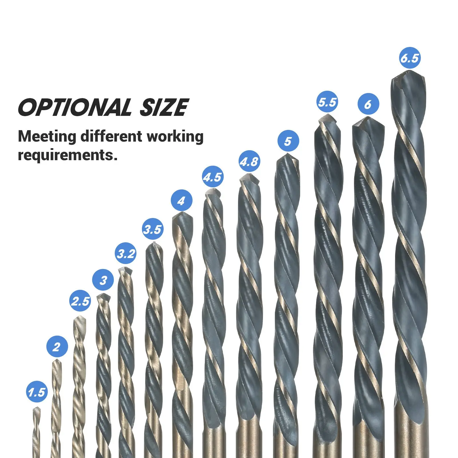 

13 шт., сверло из высокоскоростной стали, твердый металл, HSS, спиральное сверло из нержавеющей стали, набор спиральных сверл с футляром для хранения
