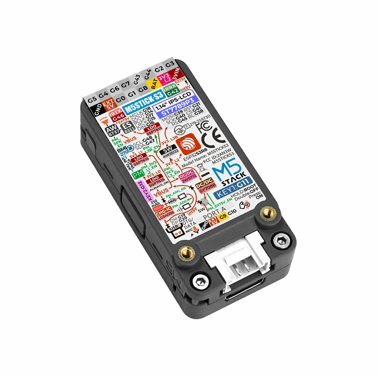 M5Stack STICKS3 Watch Accessory Kit ESP32-S3 8MB Programmable Controller BT WiFi For IoT Project Development