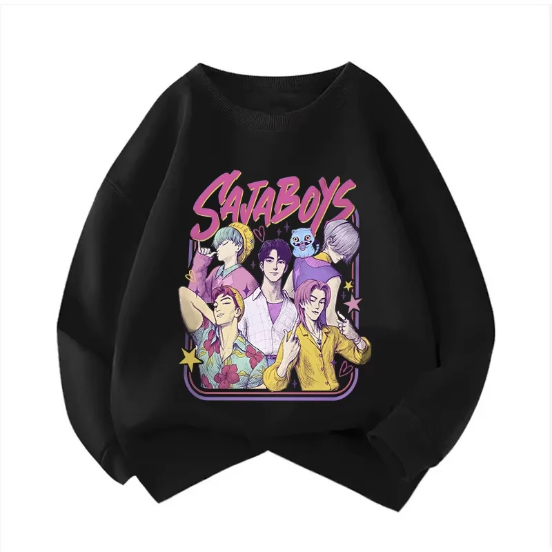 2025 فيلم Kpop شيطان الصيادين طباعة بلوزات الأطفال الخريف الشتاء طويلة الأكمام هودي الفتيان الفتيات ملابس بلايز الاطفال عادية #5