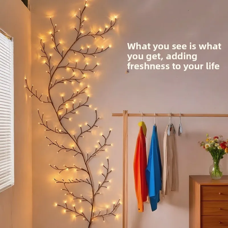 small tstring l atmosphere arrangement decorative lwith bedside bedroom romantic warm branch light