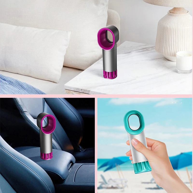 Mini Air Fan Lashes Extensions Drying Eyelash Fans USB Cable Ceiling No Leaf Handy 360 Mute Portable Bladeless Handheld Cooler