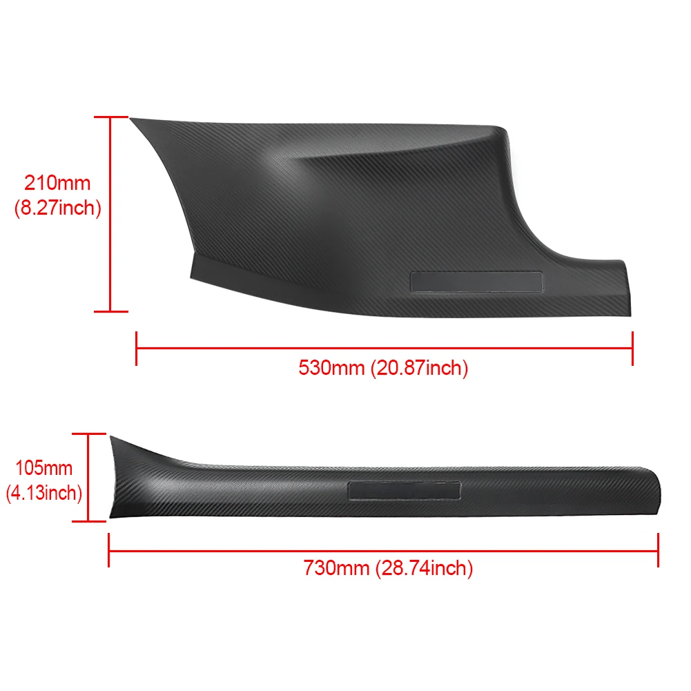 Front Rear Door Sill Protectors for Tesla Model Y Model 3 Carbon Black ABS Car Door Sill Cover Door Pedal Cover Protection Scuff