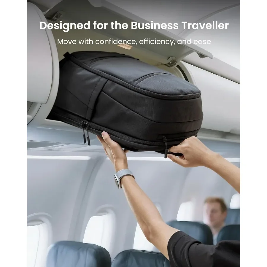 حقيبة ظهر للكمبيوتر المحمول Thomc سعة 32 لترًا حقيبة عمل كبيرة تناسب الكمبيوتر المحمول مقاس 15.6-16 بوصة مقاومة للماء حقيبة ظهر متينة للسفر للكمبيوتر fo