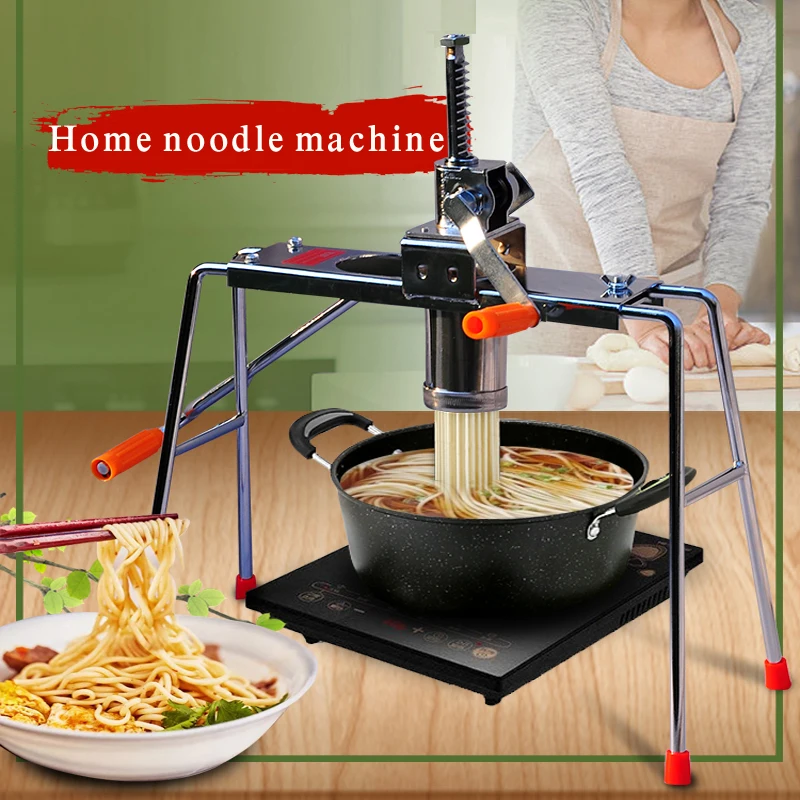 Stainless Steel Noodles Maker Manual Pasta Pressing Machine Hand Crank Cutter Household Spaghetti  Changeable Dough Moulds