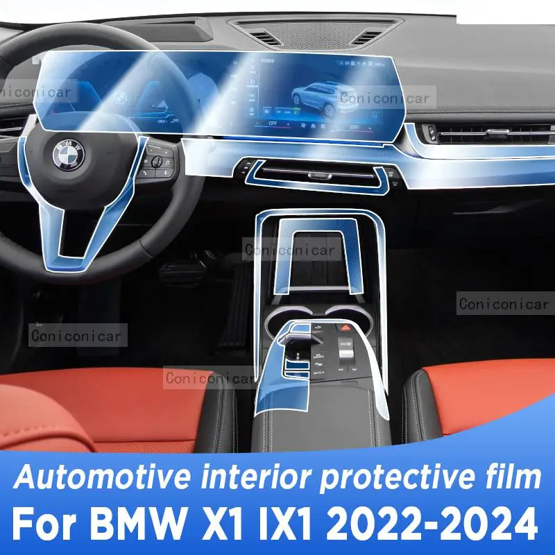 

For BMW X1 IX1 2022-2024 U11 Gearbox Panel Navigation Screen Automotive Interior Protective Film Anti-Scratch TPU Accessories