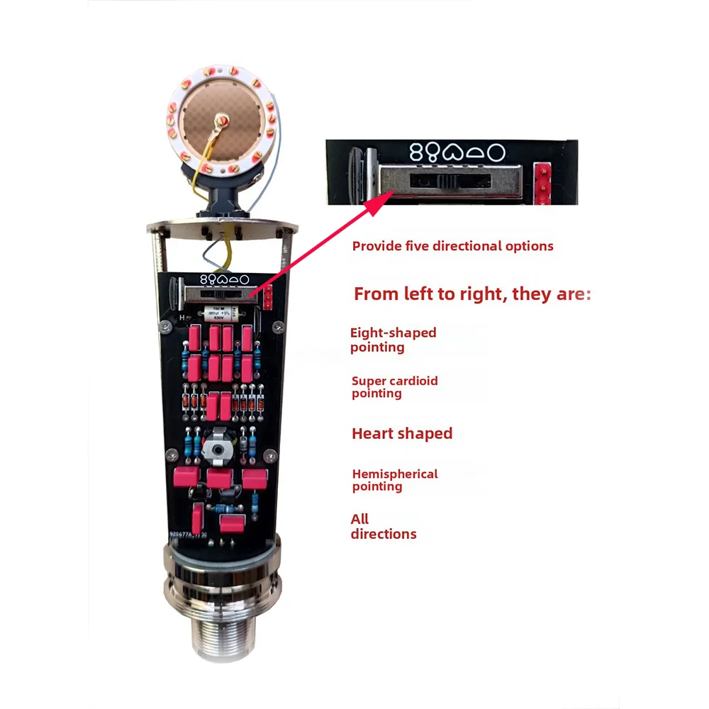 

Professional U89 condenser microphone, with 5 directions, suitable for recording studios, singing, book recording, and live perf