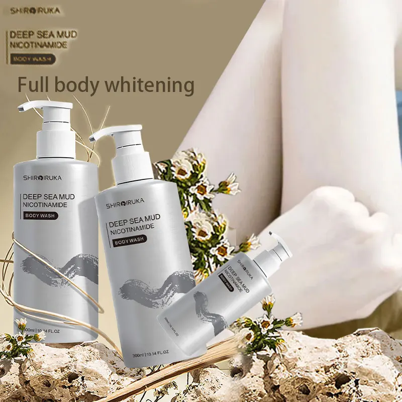 White Dolphin nicotinamida, gel de ducha Exfoliante para el cuidado de la piel, lavado corporal, hidratante y reposición