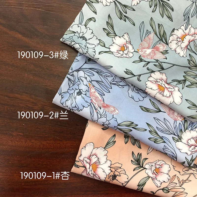 Rayon Fabric Imprint Summer Fashion Dress Pajamas Homewear Fabrics Wholesale Cloth for Diy Sewing Per Meter Material