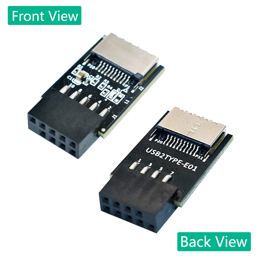 Motherboard USB2.0 9Pin to TYPE-E Front Connector Converter Header Adapter USB 2.0 Extender