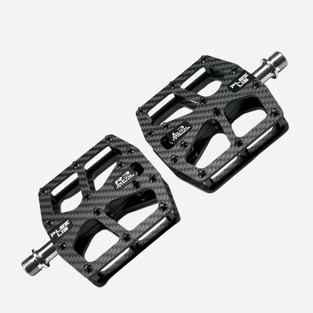 AliExpress plselis Plselis ultra-light carbon fiber road bicycle pedal 260g (double) 14mm thread universal wear-resistant mounting riding.