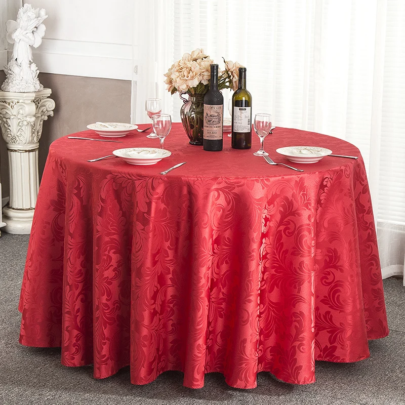 Table Cloth Round 4/6/8/10 Seater European Jacquard Tablecloth Home Dining Room Banquet Wedding Party Decorate Table Cover