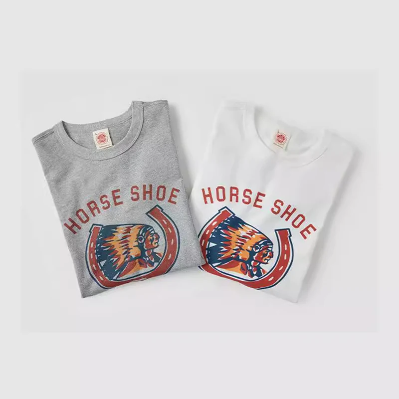 تي شيرت رجالي ونسائي برقبة دائرية ثقيلة 255 جرام وأكمام قصيرة من غير مخزون