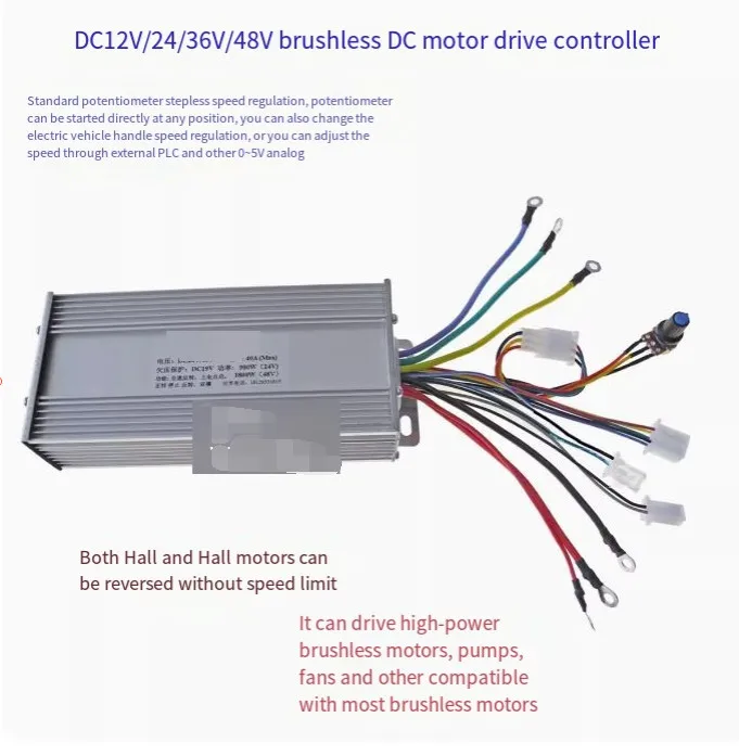 Imagem -04 - Controlador de Motor sem Escova de Alta Potência Acionamento de Propulsão Marítima Motor Cortador 12v24v 36v48v 40a