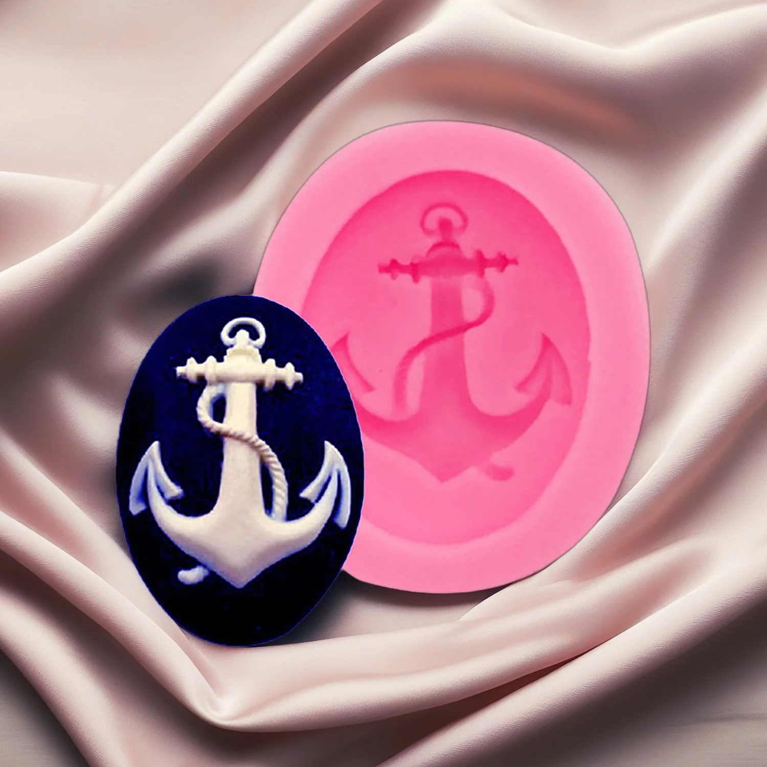 Nautical Seahorse Anchor Silicone Mold for Chocolate Candy Soap Candle Gypsum Ice DIY Art Supplies