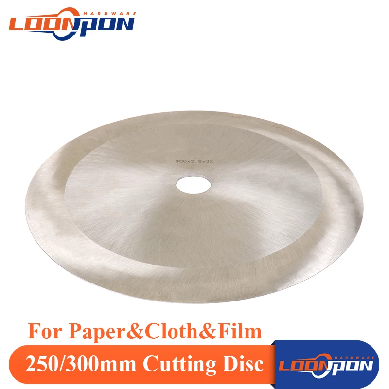 Loonpon 250/300mm Cutting Disc Circular Saw Blade Paper roll Cutter Knife for Cutting Film Paper Cloth 1Pc