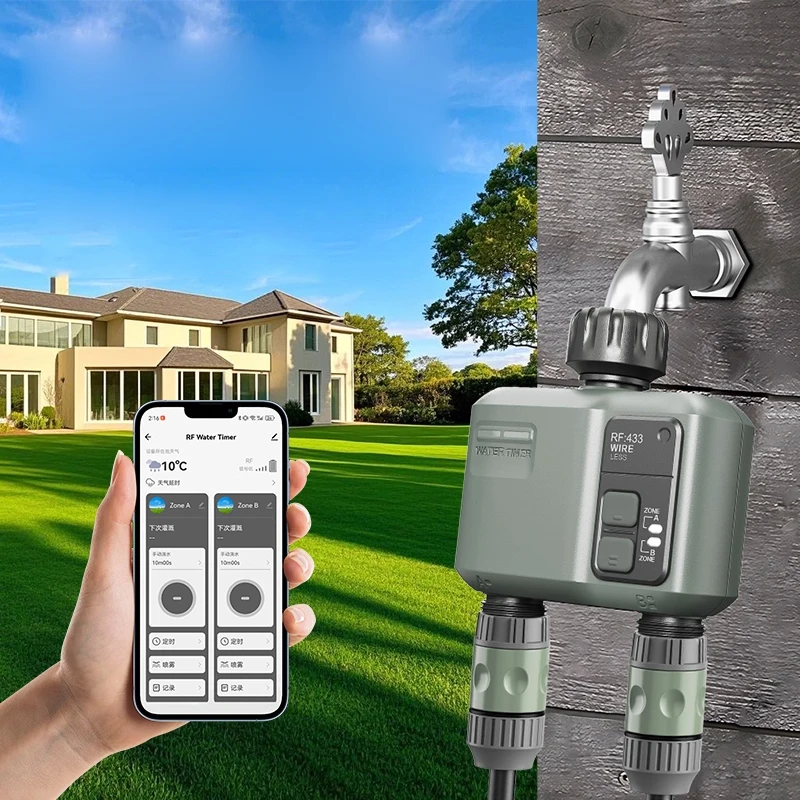 RF433 WiFi الهاتف المحمول عن بعد وحدة تحكم سقي أوتوماتيكية ذكية توقيت الري قطعة أثرية 433 ميجا هرتز