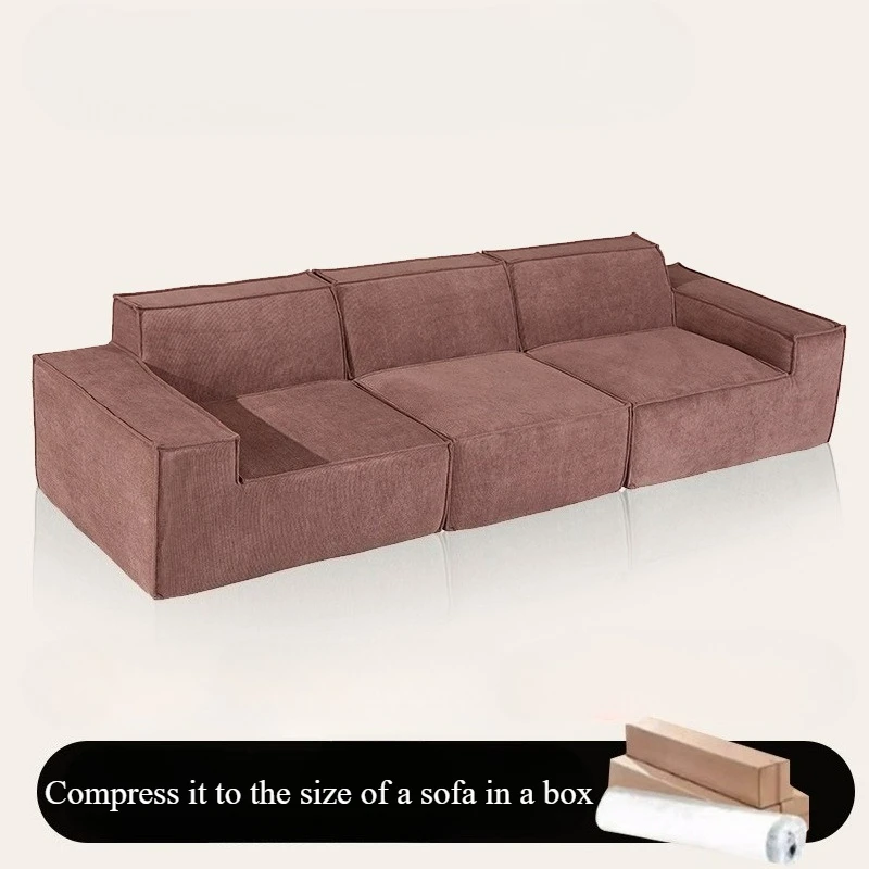 

Nordic Boneless Sofa Corduroy Cloth Sofa Straight Row Living Room Small Apartment Home Furniture Couch Sofa Bed Salon Stool