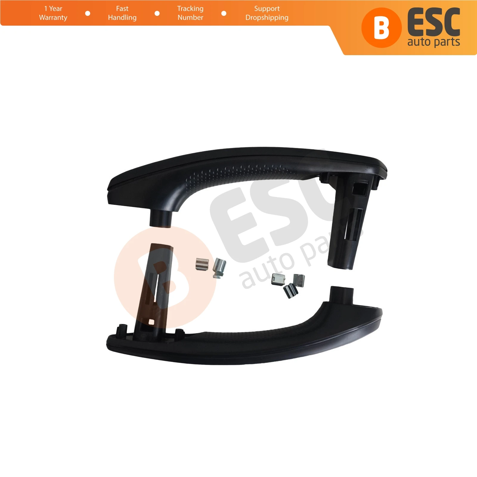 ESC Auto Parts EDP932 Front Inner Door Handle Grip 809603577R Black for Renault Clio Symbol Sandero Free Shipment Made in Turkey