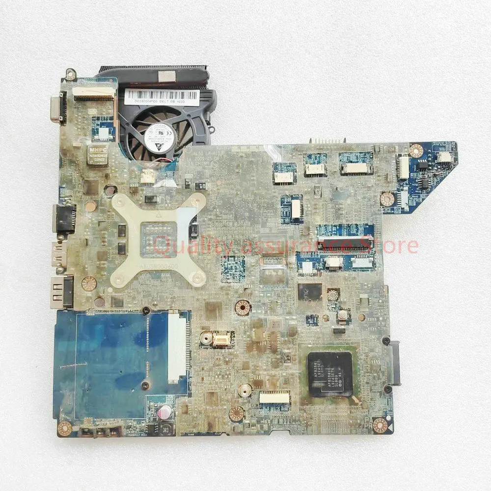 For HP Compaq CQ40 Laptop Motherboard + Heatsink +CPU 590316-001 577512-001 578600-001 JAL50 LA-4103P MainBoard DDR2
