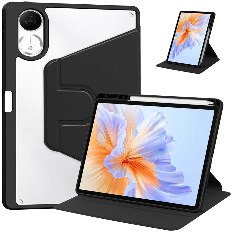 

Case for Xiaomi Redmi Pad 2 11 Inch 2025 Pad2 Model 25040RP0AG 360 Rotating Acrylic Smart Tablet Cover with Pencil Holder