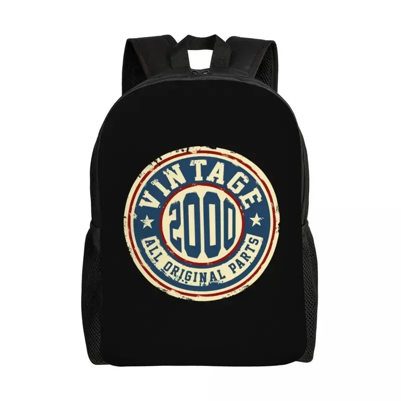 

Customized vintage 2000 all original parts backpacks women men casual bookbag for school college birthday gift bags