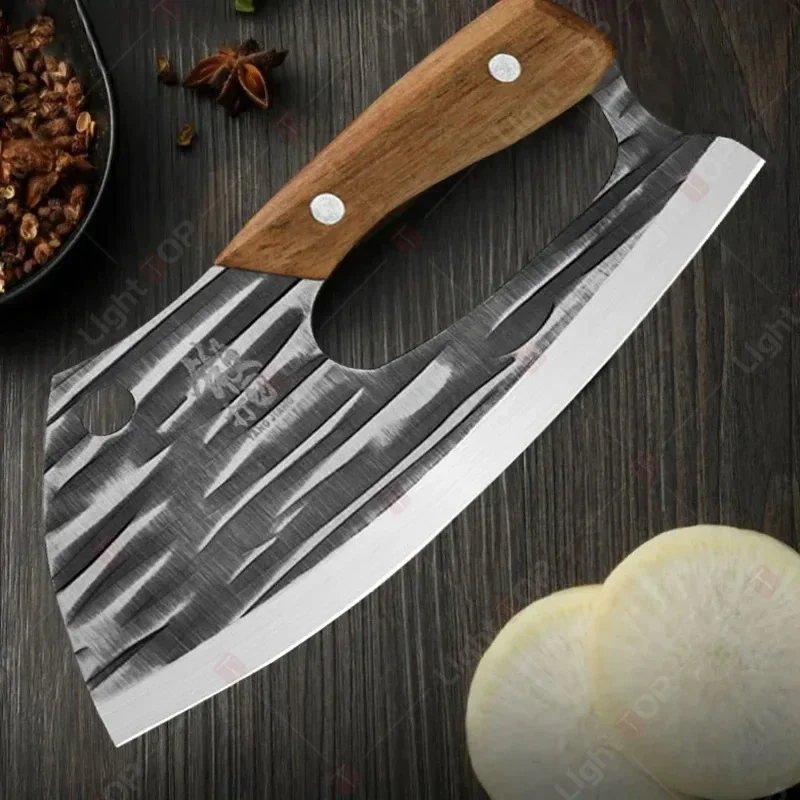 Professional Butchery Meat Cleaver Household Labour-saving Kitchen Knives Vegetable Cutter Stainless Steel Forged Chef's Knife