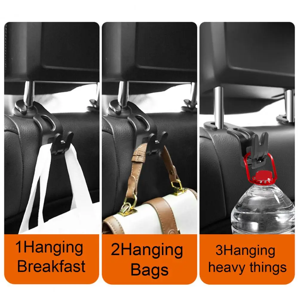 High-quality Abs Car Seat Hook Efficient Car Organization Heavy Duty Seat Headrest Hooks for Storage Accessory Holder Car Seat