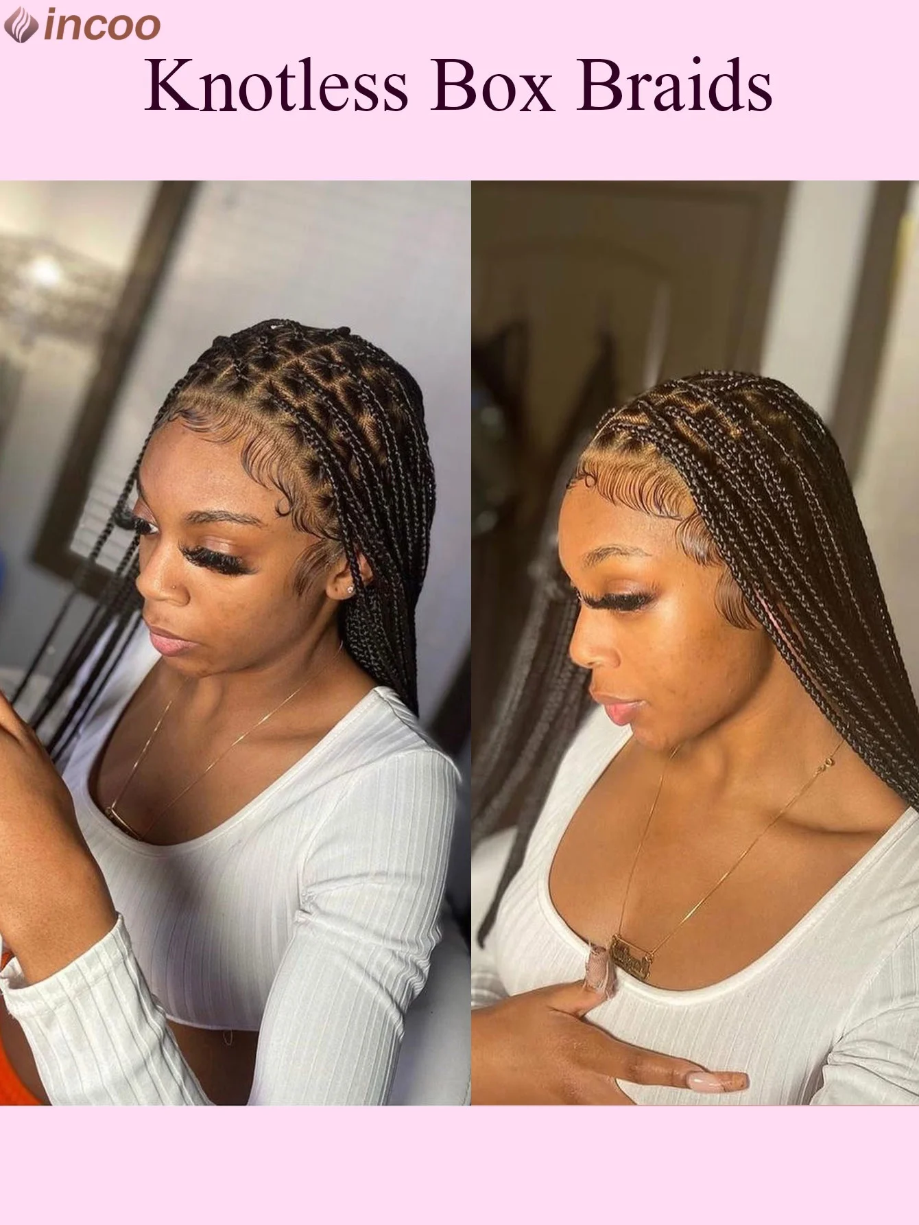 Cornrows Small Box Braided Wigs Synthetic Faux Locs Goddess Knotless Braiding Hair Wigs Colored Full Lace Wigs For Black Women