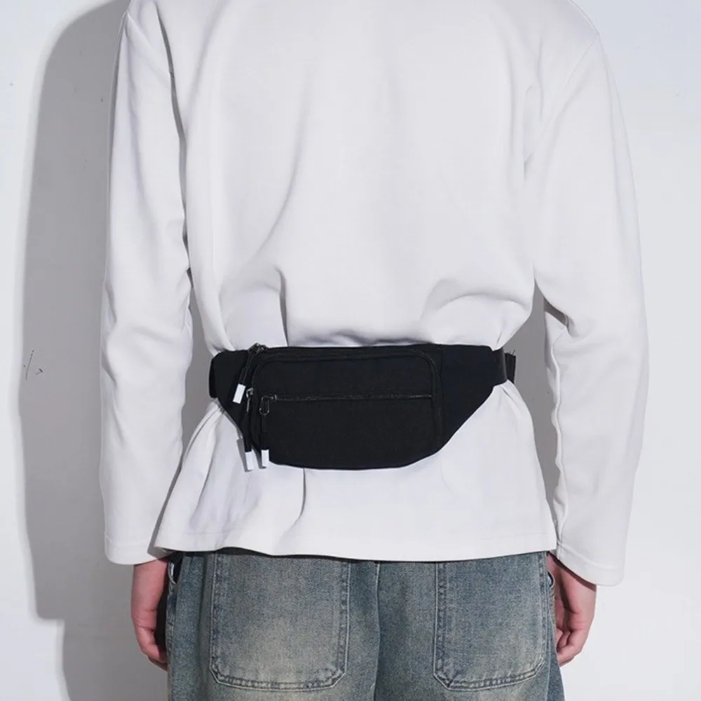 Sports Style Crossbody Chest Bag Multi-function Wear-resistant Men Fanny Phone Pack Lightweight Black Blue Running Waist Bag