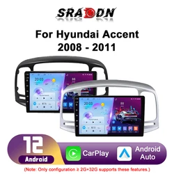 For Hyundai Accent 2008 - 2011 Car Radio Android Automotive Multimedia Player GPS Navigation Carplay Touch Screen Auto Stereo