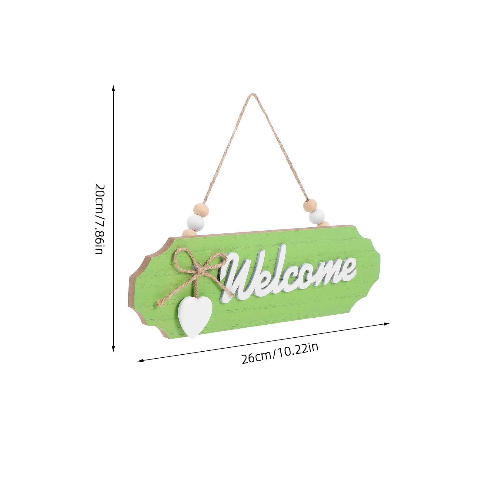 Wooden Welcome Sign Rustic Front Door Decor Hangable Wood Plaque for Porch Courtyard Business Entrance Home Sign