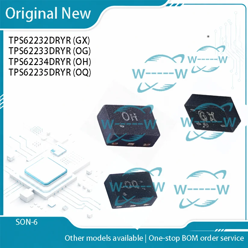 10-50PCS) TPS62232DRYR GX TPS62233DRYR OG TPS62234DRYR OH TPS62235DRYR OQ TPS62232 TPS62233 TPS62234 TPS62235 son-6 ic chip