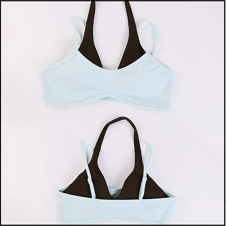 Pad Women Block Dot Halter Double Strap Yoga Bra Sports Bra Fake Two Piece Running Cinching Tank Tops Gym Vest Active Wear XP80 view 6
