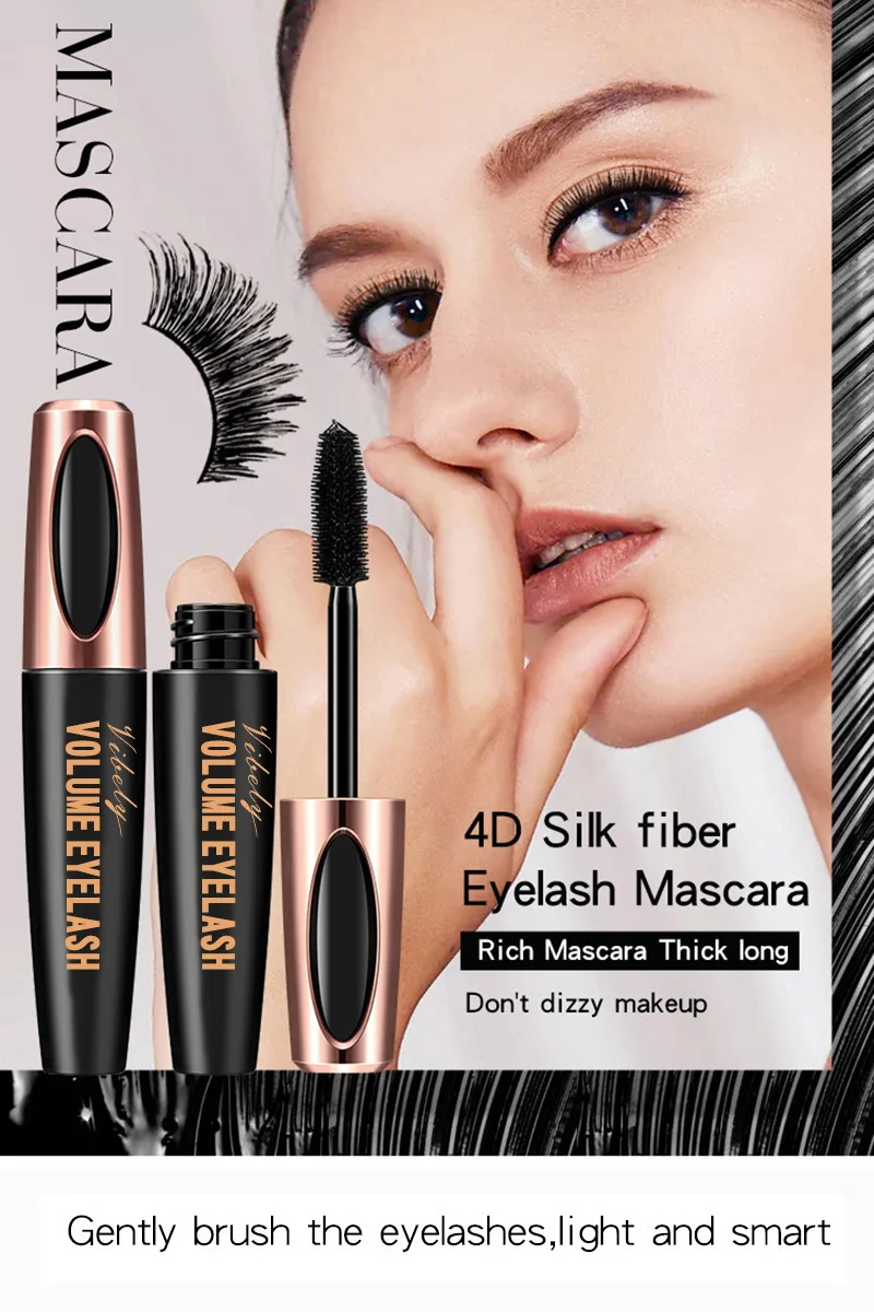 4d Mascara Dik Slank Krullend Waterdicht En Zweetbestendig 24H Blijvend Effect Zonder Smudge Mascara Make-Up Tools