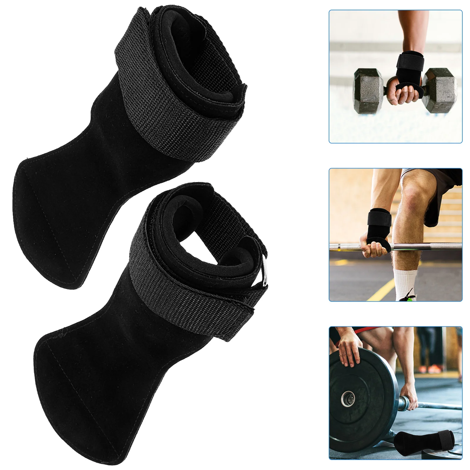 

1Pair Barbell-Lifting Wrist Straps Gym Palm Pads Comfortable Grip Wrist Straps Outdoor Cycling Climbing Hiking Protection