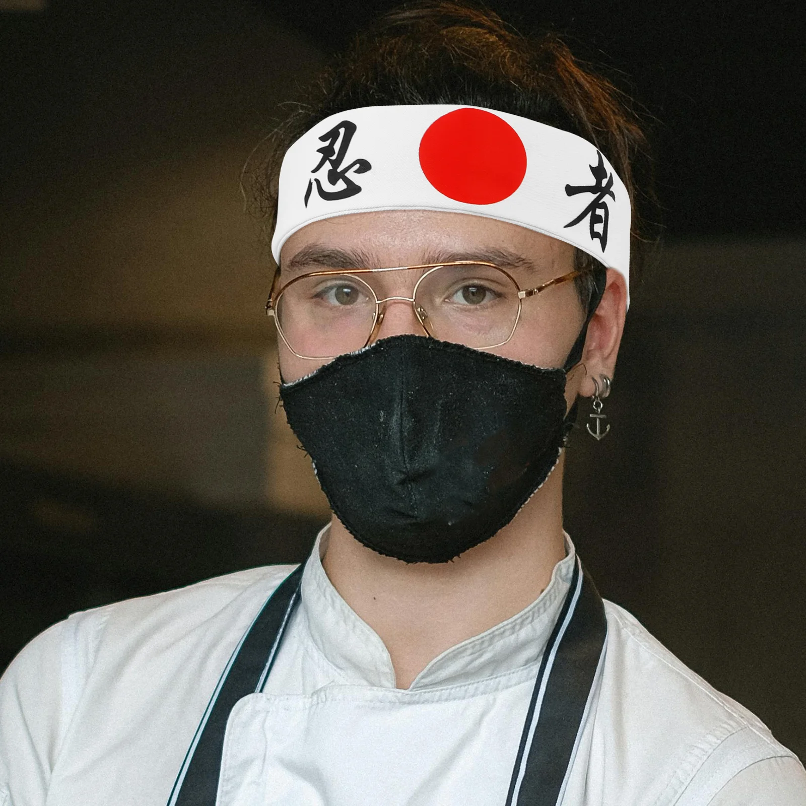 Samurai-Stirnband im japanischen Stil, verstellbarer Stoff für Sushi, Chef, Karate, Ninja, Workout, Yoga, Laufen, Sport, Männer und Frauen