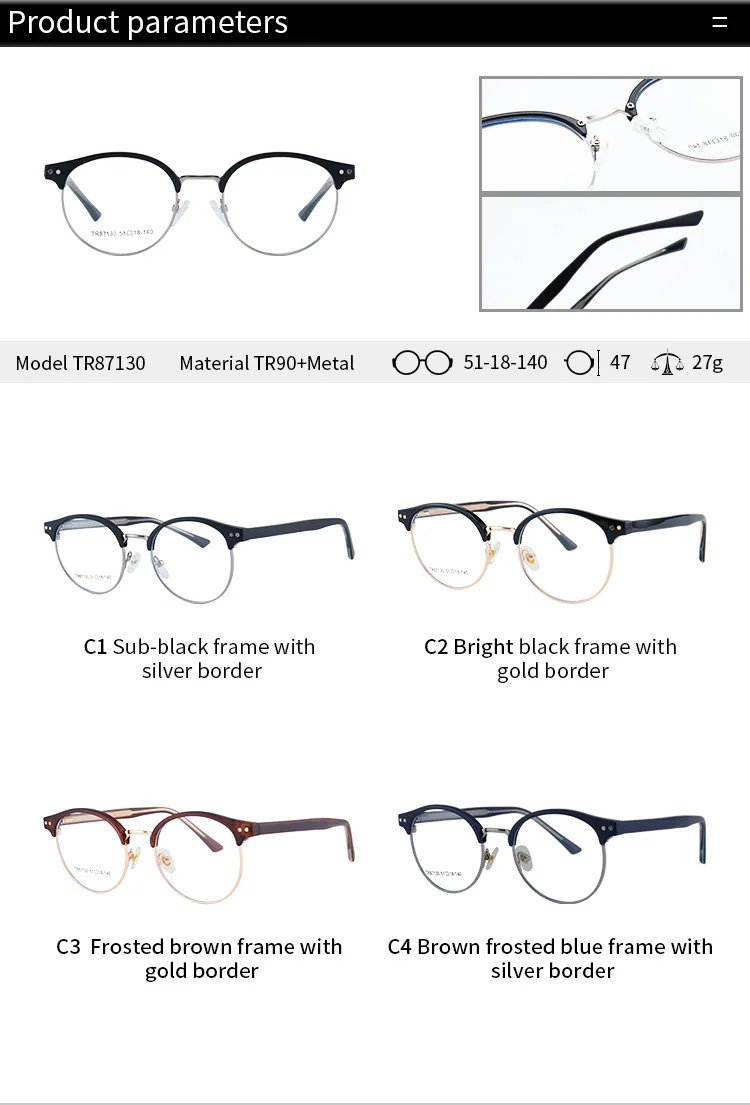 JMISUS ﻿Classics Retro Round Prescription Glasses Men Customised For Distance Lightweight Business Optical Glasses 2025