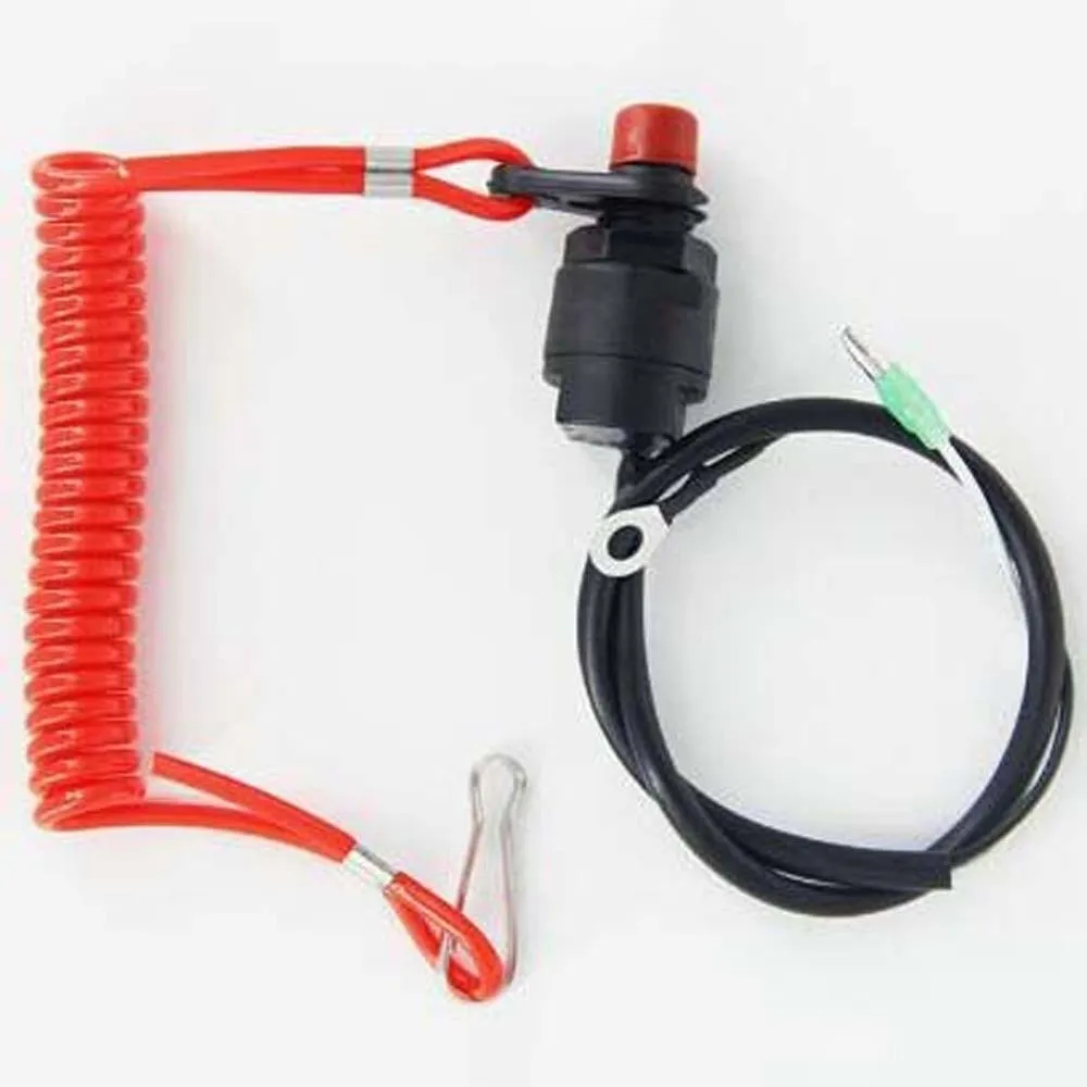 Stretchable Boat Kill Switch Lanyard Universal Safe Kill Switch Tether Cord Motor Shutdown Rope Controller
