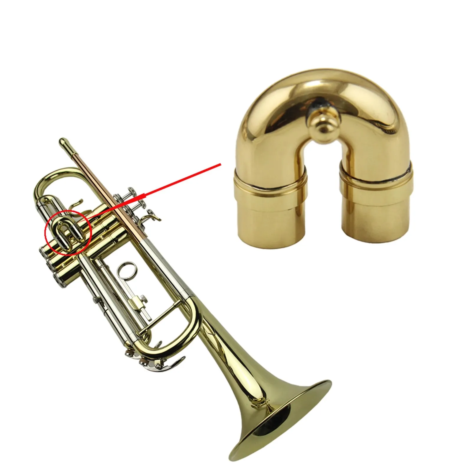 B flat trumpet musical instrument accessories No. 2 pitch changer trumpet small elbow musical instrument accessories