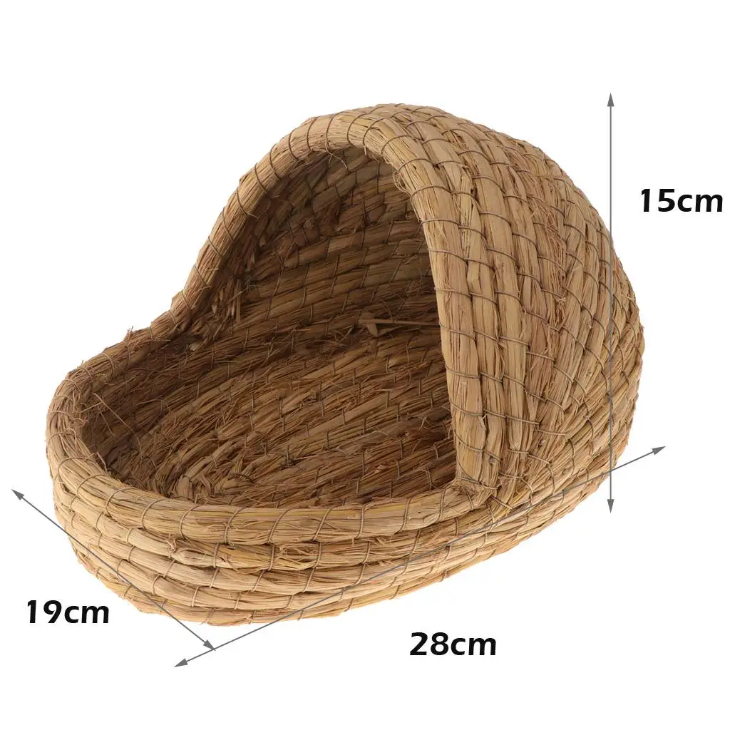 Blesiya Straw Handcraft Nest for Pet Small Animals Birds / Gerbil / Bunny