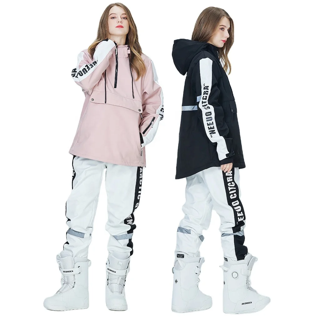 

Outdoor Winter Warm Thick Ski Jacket Ski Pants Waterproof Windproof Snowboard Ski Hoodie Suit For Female And Male Couples