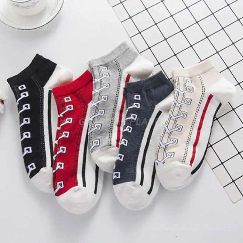 1pairs Women Men Socks Summer Breathable Sport Socks Sweat-absorbing Boat Socks Comfortable Cotton Ankle Socks Cycling Equipment