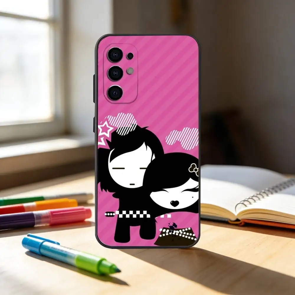 Love Black And Cute Emo Goth  Phone Case For Samsung S25,S24,S21,S22,S23,S30,Ultra,S20,Plus,Fe,Note,10,9,5G Black Cover - view 2